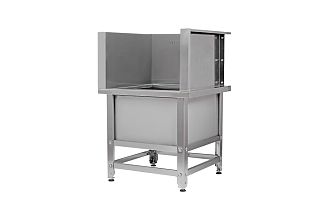 Ванна моповая сварная ВМСн - 700x700x500 (800) Norma Inox, 1 м/о 600x600x200 (облицовка П-образная; ножка угловая)