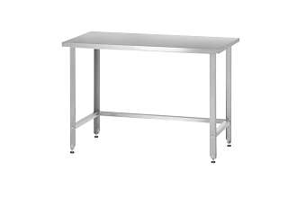 Стол производственный СПРн - 600x600x860 Norma Inox (полка-обвязка сварная, ножка угловая)
