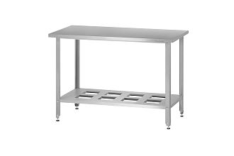 Стол производственный СПРн - 800x700x860 Norma Inox (полка-решетка, ножка угловая)