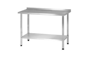 Стол производственный СПРп - 800x700x860 Profi Inox, борт (полка сплошная)