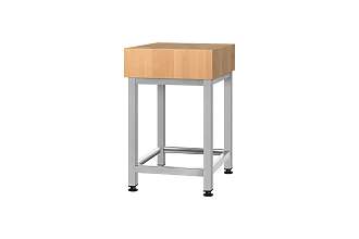 Подставка для рубки мяса ПДМп - 500x500x800 Profi Inox