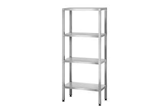 Стеллаж полочный СПЛп - 600x600x1800 Profi Inox (полка сплошная 4 шт.)