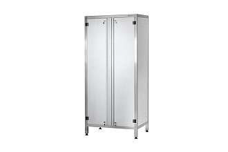 Шкаф для хлеба ШЗКп - 830x550x1800 Profi Inox, двери распашные, 8 уровней, без к-та замков