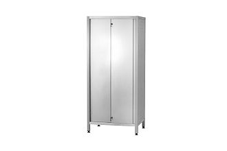 Шкаф кухонный ШЗКп - 1500x500x1800 Profi Inox, двери-купе, полки сплошн. 3 шт., без к-та замков