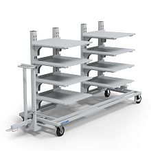 Тележка-стеллаж консольная - 8 полок