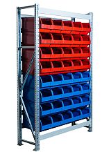 Стеллаж с ящиками КМС-11-2000/5004, 40 ящиков