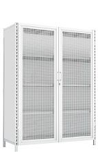 Стеллаж-шкаф СТ-600 с сетчатыми дверьми 2500х1580х500 4 полки