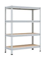Металлический стеллаж МС-Т 2500х1525х533, 4 полки (фанера)