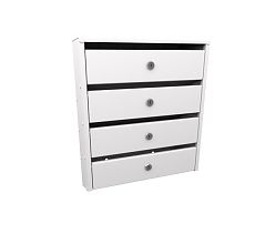 4-х секционный почтовый ящик «Сигма»