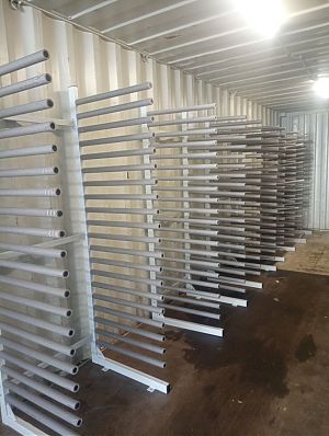 Стеллаж для хранения автомобильных стекол на 20 ярусов