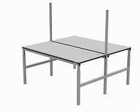 Стол рабочий 2х(1800х700 мм) 41.О (RAL7012)