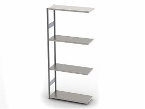 Стеллаж S90 2295х1280х400, 4 полки, доп. секция