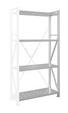 Стеллаж MS U 300x100x80/4 (Нагрузка на полку 200, перфорированная) ДС